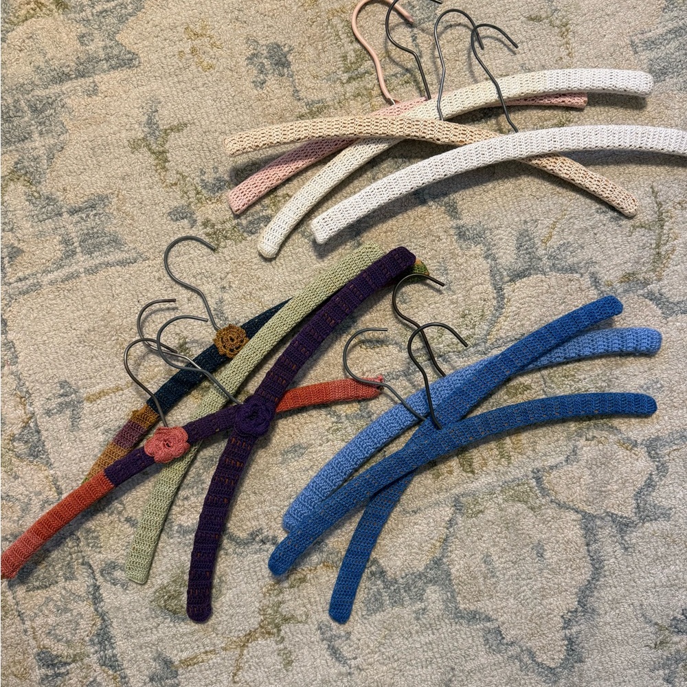 Vintage Crochet Hangers Set